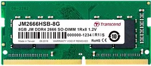 Оперативная память 8Gb DDR4 2666MHz Transcend SO-DIMM (JM2666HSB-8G) 11517