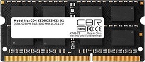 Оперативная память 8Gb DDR4 3200MHz CBR SO-DIMM (CD4-SS08G32M22-01) 11620