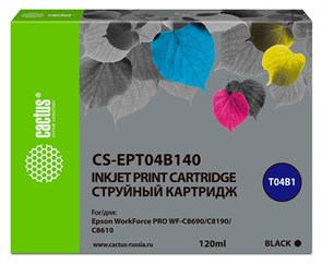 Картридж Cactus CS-EPT04B140 Black 12072