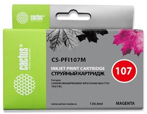 Картридж Cactus CS-PFI107M Magenta 12730