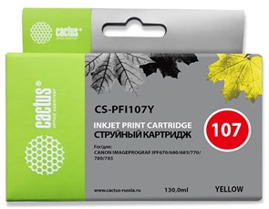 Картридж Cactus CS-PFI107Y Yellow 12731