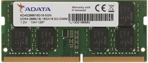 Оперативная память 16Gb DDR4 2666MHz ADATA SO-DIMM (AD4S266616G19-SGN) 15860