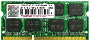 Оперативная память 2Gb DDR-III 1333MHz Transcend SO-DIMM (TS256MSK64V3U) 16354