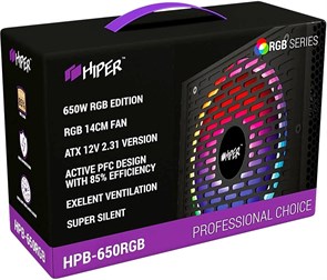 Блок питания 650W HIPER HPB-650RGB 17204