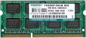 Оперативная память 8Gb DDR-III 1600MHz Kingmax SO-DIMM (KM-SD3L-1600-8GS) 17419