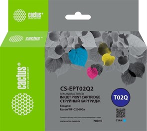 Картридж Cactus CS-EPT02Q2 Cyan 21174