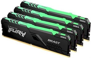 Оперативная память 32Gb DDR4 2666MHz Kingston Fury Beast RGB (KF426C16BBAK4/32) (4x8Gb KIT) 22062