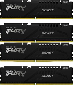 Оперативная память 64Gb DDR5 6000MHz Kingston Fury Beast (KF560C40BBK4-64) (4x16Gb KIT) 25738