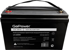 Аккумуляторная батарея GoPower LA-122000 29463