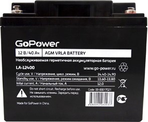 Аккумуляторная батарея GoPower LA-12400 29465