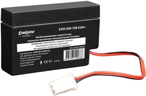 Батарея ExeGate EXG1208 12V0.8Ah T9 29756